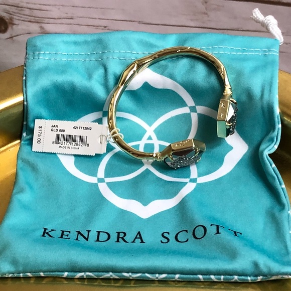 *Sold* Rare Kendra Scott Jan Metallic Drusy Cuff - Picture 7 of 8